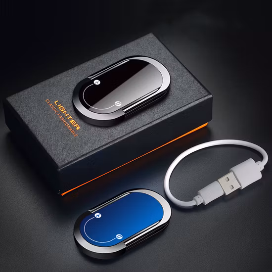 Isqueiros de arco para telefone Isqueiros recarregáveis ​​USB Isqueiros de telefone